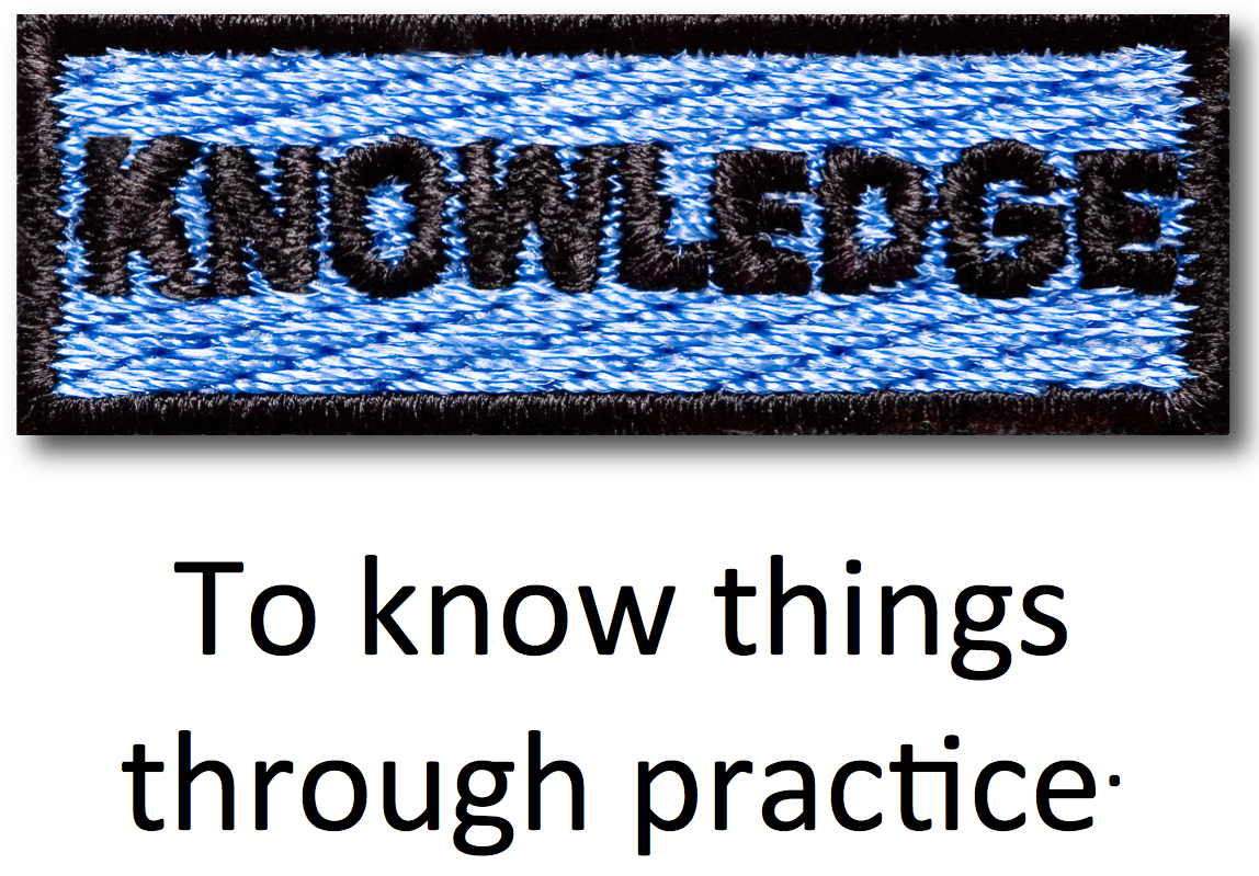Knowledge;To know things through practice.